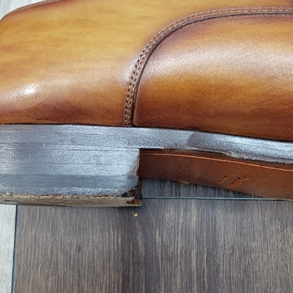 Men's 10.5M Magnanni Hermosa Shoe Monk Straps Brown Leather - Picture 8 of 11